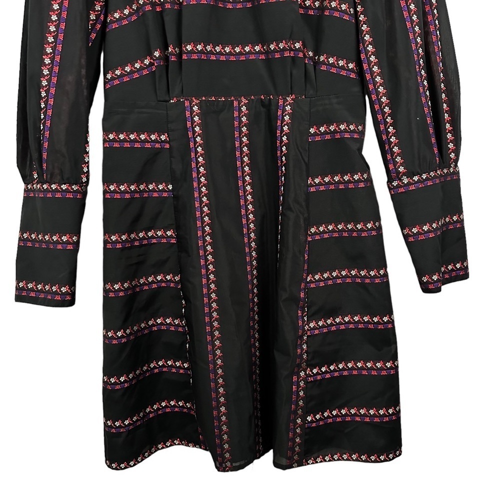 SANDRO Sibel Mock Neck Long Sleeve Dress - Picture 8 of 14